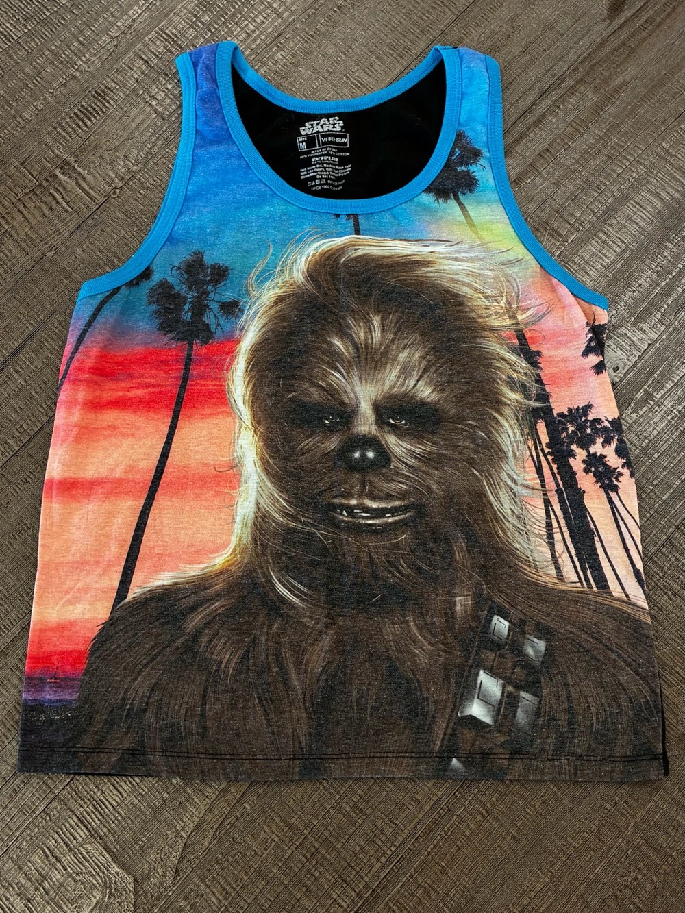 Men’s Star Wars Chewbacca Tank Top - Blue Multicolored size medium